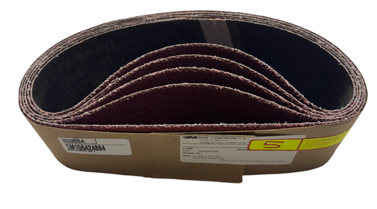 3M 984F 3" x 24" CUBITRON II Sanding Belts 36 Grit Aluminum Oxide 5 Pack
