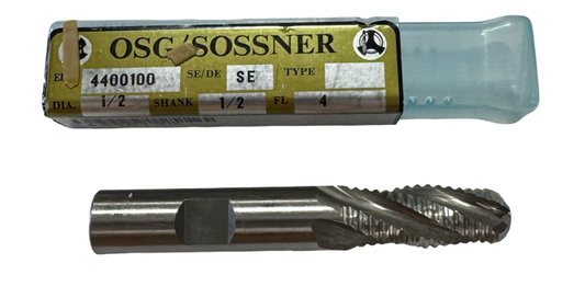 OSG 1/2" Cobalt Ball Roughing End Mill 4 Flute Coarse