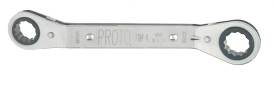 Proto 5/8" x 11/16" Offset Double Box Reversible Ratcheting Wrench 12 Point USA