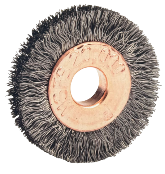 Osborn 1" Crimped Wire Wheel, .006" Steel Fill, 1/4" Arbor Hole 10 Pack USA Made