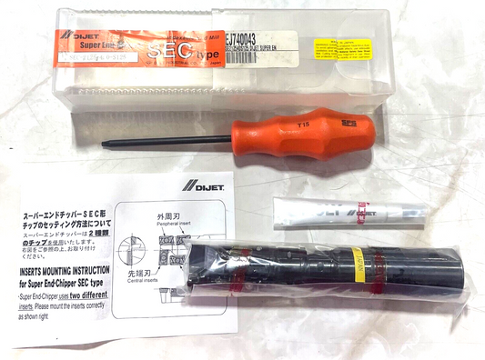 Dijet 1-1/4" Indexable Super End Mill Chipper‎ SEC-2125-4.0-S125