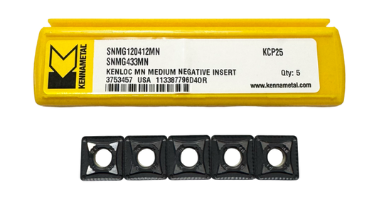 Kennametal Carbide Insert SNMG433MN Grade KCP25 Turning Inserts 5 Pack