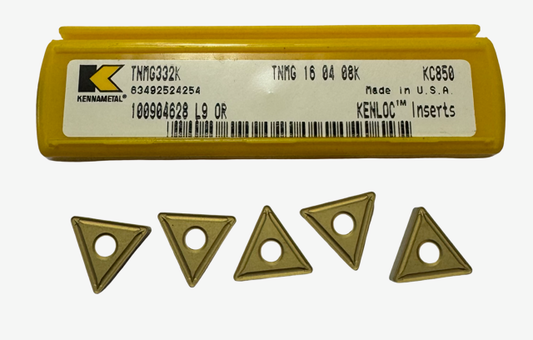 Kennametal Carbide Insert TNMG332K Grade KC850 Turning Inserts 5 Pack