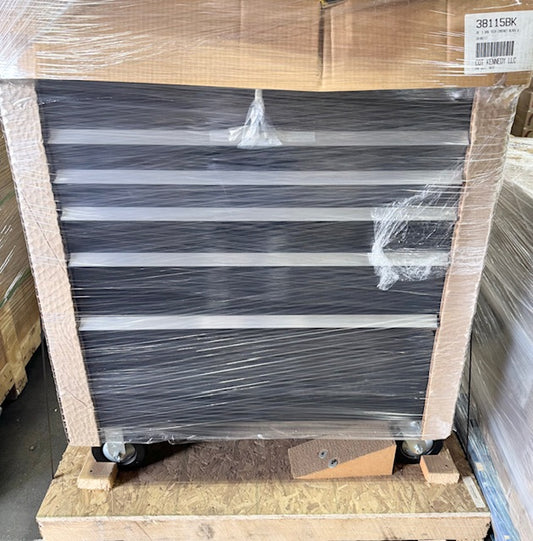Kennedy 38" 5-Drawer Technician Rolling Tool Cabinet, Black, K-Series USA Made