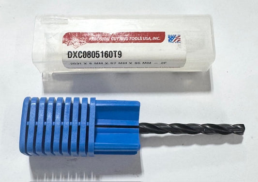 PCT 6.7mm Solid Carbide Drill 8xD Coolant Thru Double Margin TiAlCN