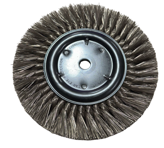 PFERD 8" Knot Wheel Brush, Long Flag, 5/8" Arbor Hole, .016 SS Wire USA Made