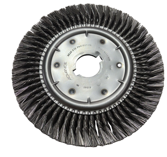 PFERD 12" Knot Wheel Twist Brush, 2" Arbor Hole, Long Flag .020 CS Wire USA Made