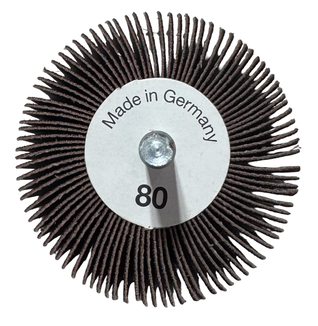 Wendt 2-1/2" x 1/2" x 1/4" Mounted Flap Wheel 80 Grit Aluminum Oxide 10 Pack