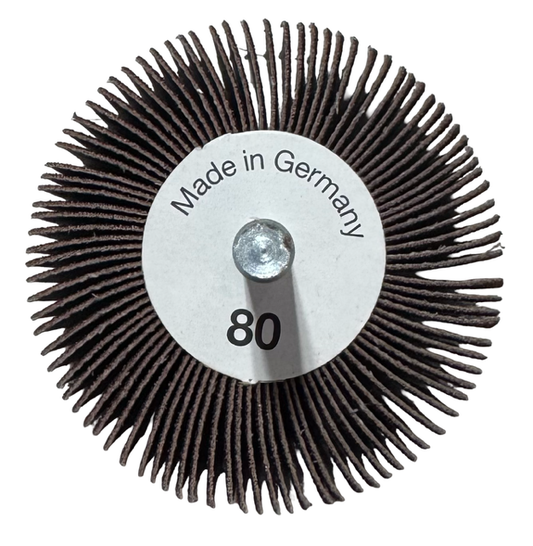 Wendt 2-1/2" x 1/2" x 1/4" Mounted Flap Wheel 80 Grit Aluminum Oxide 10 Pack