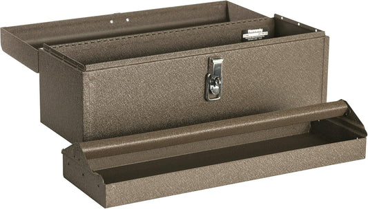 Kennedy 20" Hand-Carry Tool Box with Tote Tray, Tan Brown Wrinkle 5220B