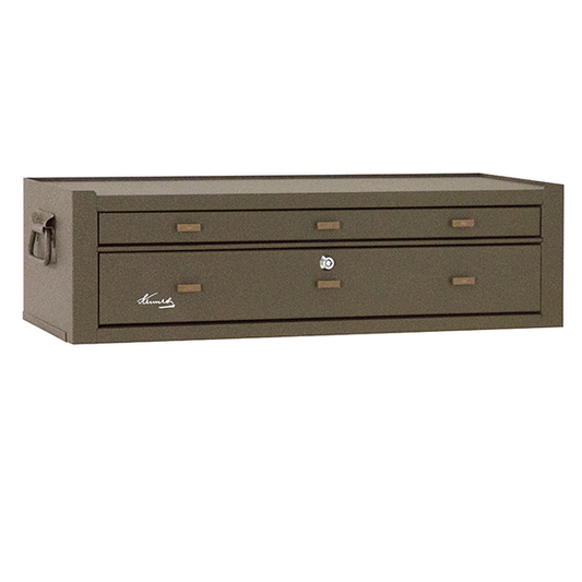 Kennedy 28" 2-Drawer Machinist's Chest Base, Brown Wrinkle, MC28B, USA Made