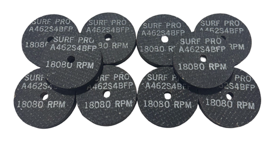 Surf-Pro 3" x 1/2" x 3/8" Grinding Wheel, Type 1, 46 Grit Aluminum Oxide 10 Pack