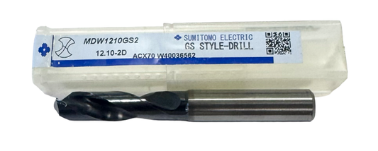 Sumitomo 12.1mm Solid Carbide Drill DEX Coating 2 Flute 135 Deg