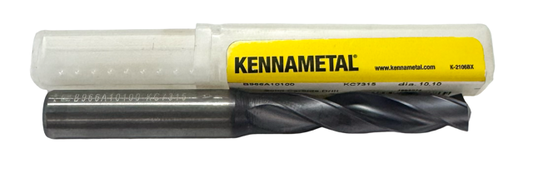 Kennametal 10.10mm Solid Carbide Drill Screw Machine Length TiAlN 2 Flute