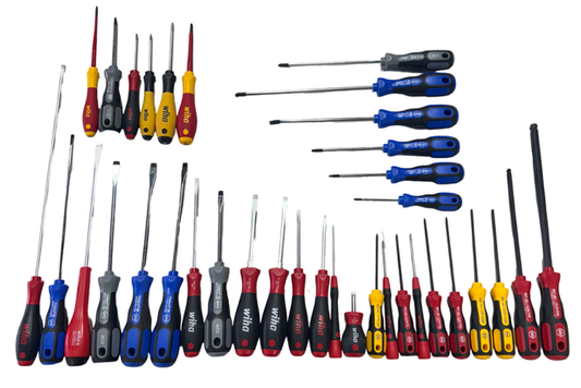 Wiha 37 Piece Screwdriver Assortment, Torx, Phillips, Slotted Pozi, Ball End, Square