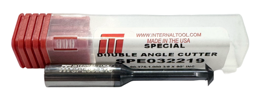Internal Tool 3/8" x 90° Solid Carbide Double Angle Cutter AlTiN Coated
