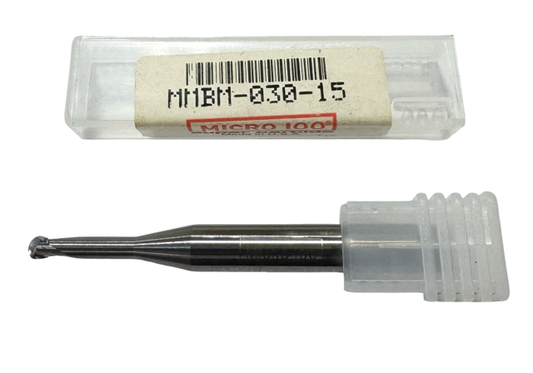 Micro 100 3mm Carbide Ball End Mill Reduced Neck 2 Flute USA Made