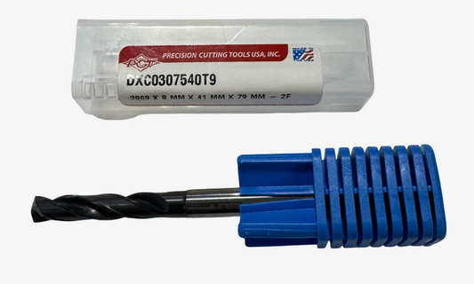 PCT .2969" Solid Carbide Drill 3xD TiAlCN Coated Coolant Thru USA