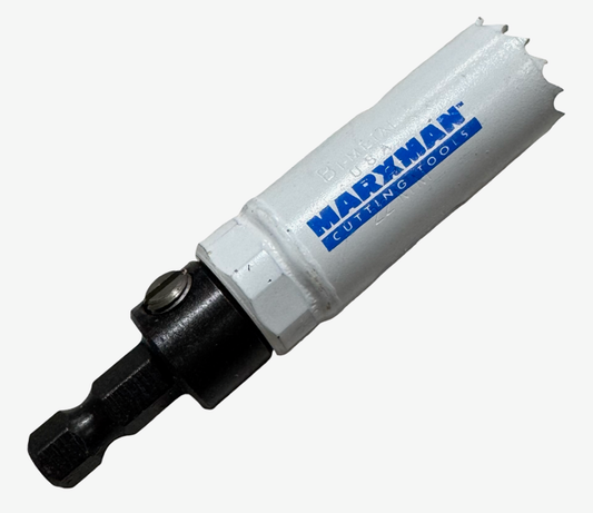 Marxman 7/8" Cobalt Bi-Metal Hole Saw & Arbor 4/6 Variable Tooth USA Made