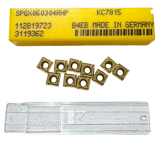 Kennametal Carbide Insert SPGX060304RHP Grade KC7815 Turning Inserts 10 Pack