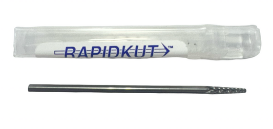 RapidKut 1/8" Carbide Burr SL-42L3 Double Cut Taper with Radius End USA
