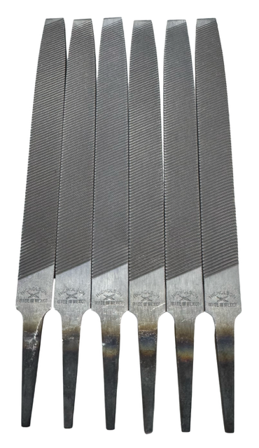 Nicholson 6" Flat Aluminum File, Type A, Double Cut 6 Pack