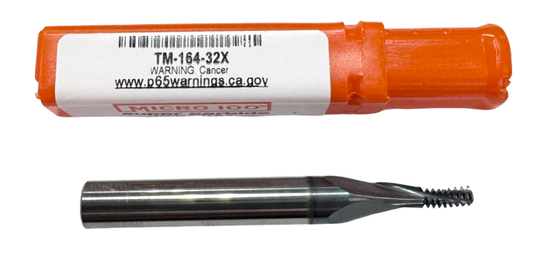 Micro 100 8-32 Solid Carbide Thread Milling Cutter, Helical, AlTiN Coated USA