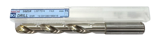 Nachi 14mm HSS-PM Drill Bit Jobber Length SG Coated 2 Flute