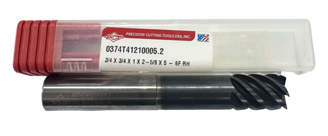 PCT 3/4" Carbide End Mill 6 Flute Extended Neck AlTiN Coated 5" Overall USA