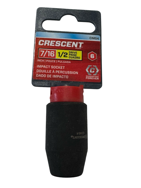 Crescent 1/2" Drive 7/16" Impact Socket 6 Point CIMS4