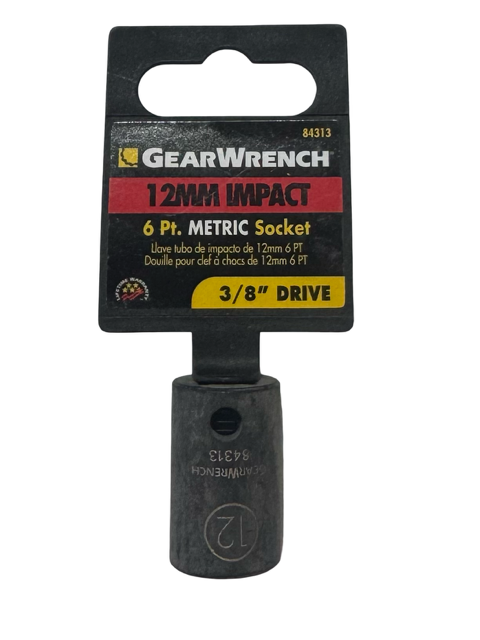 GearWrench 3/8" Drive 12mm Impact Socket 6 Point 84313