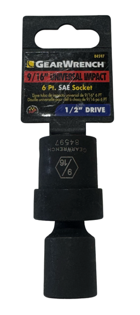 GearWrench 1/2" Drive 9/16" Universal Impact Socket 6 Point 84597