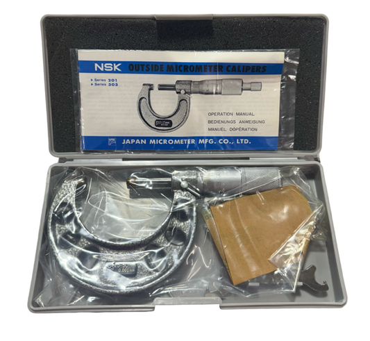 NSK 25mm-50mm Outside Micrometer 0.001" Made in Japan