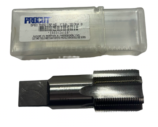 ProCut 1-3/8"-18 HSS Straight Flute Tap 6 Flute GH4 Bottoming Tap