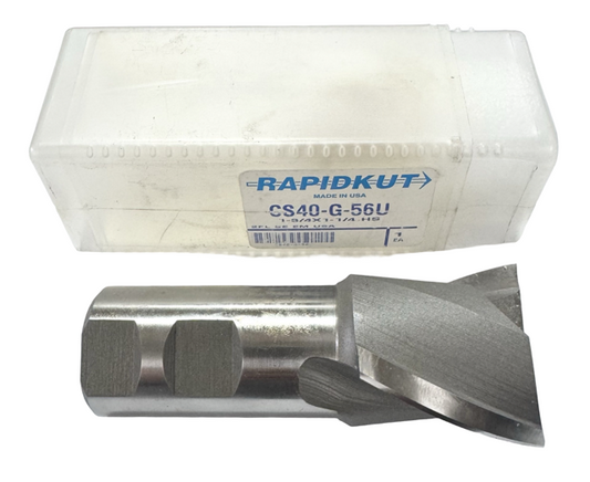 RapidKut 1-3/4" HSS End Mill 2 Flute 1-1/4" Shank USA Made