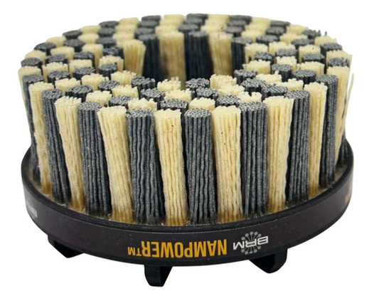 BRM 125mm x 38mm NAMPOWER Nylon Abrasive Dot Brush 80 Grit