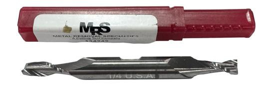 Metal Removal 1/4" Carbide Double End Mill 2 Flute USA Made