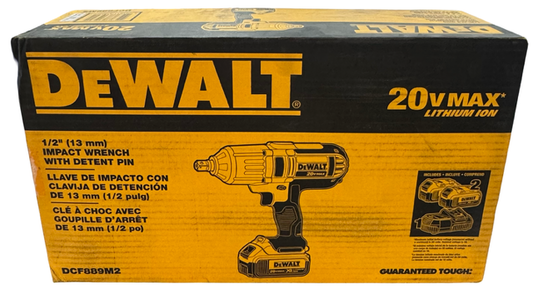 DeWalt DCF889M2 20V MAX 1/2" High Torque Impact Wrench Kit
