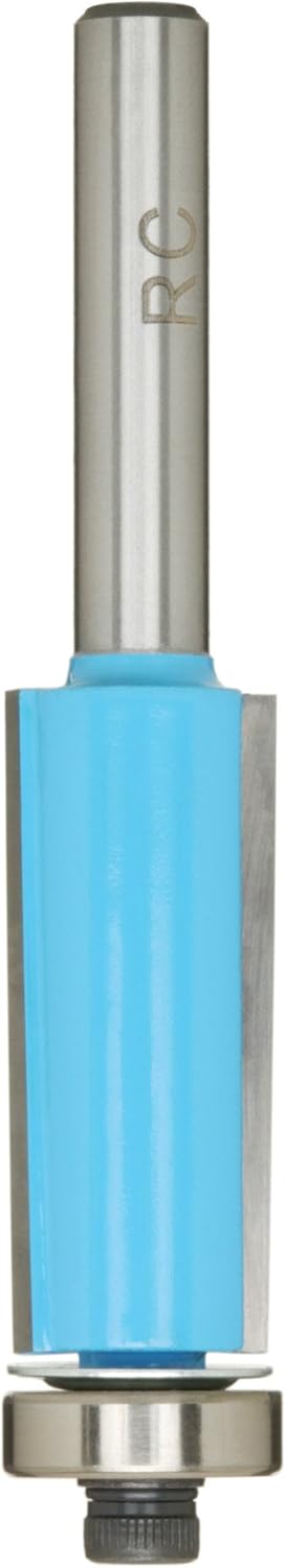Roman Carbide 1/2" Shear Flush Trim Carbide Tipped Router Bit, 1/4" Shank, 2 Flute