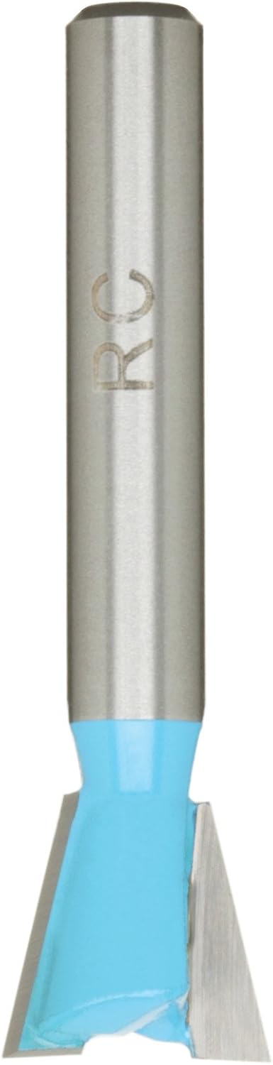 Roman Carbide 1/2" 14 Degree Dovetail Carbide Tipped Router Bit, Shear Cut, 1/4" Shank