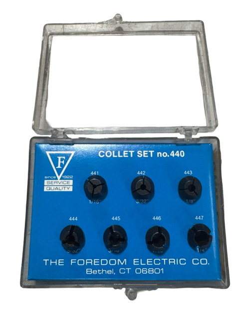 Foredom 7 Piece Collet Set 1/16", 3/32", 1/8", 5/32", 3/16", 7/32", 1/4"