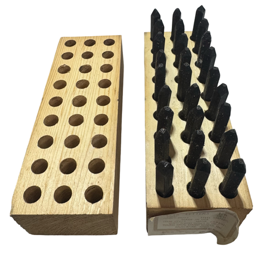 Young Bros 27 Piece Heavy Duty Letter Steel Stamps, 1/16" Character Size