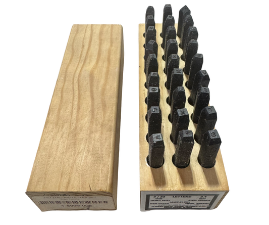 Young Bros 27 Piece Heavy Duty Letter Set, 3/32" Character Size