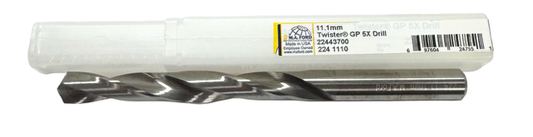 M.A. Ford 11.1mm Solid Carbie Drill 5xD 2 Flute 118° USA Made