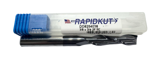 RapidKut 3/8" Carbide End Mill 2 Flute AlTiN Coated USA Made