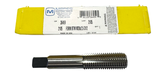 Morse M20 x 2.5mm HSS Thread Forming Tap D12 Bottoming Tap USA Made