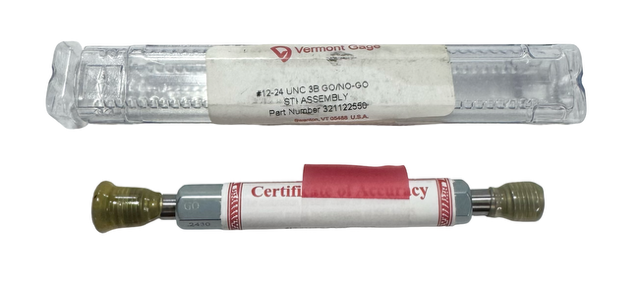 Vermont Gage 3-48 UNC 2B Go/No-Go STI Assembly USA Made