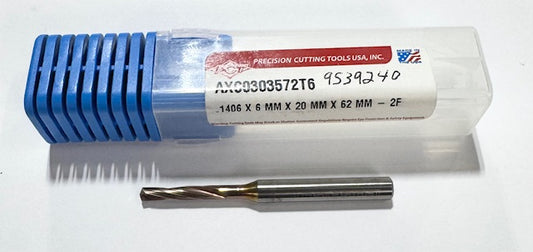 PCT 9/64" Solid Carbide Drill 3xD ZicroPlus Coated 2 Flute 135° Point USA