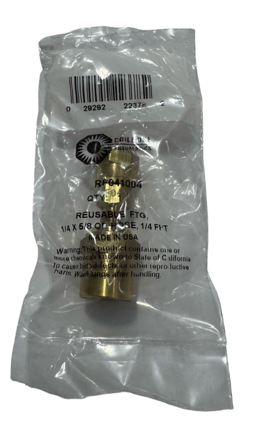 Coilhose Reusable Fitting 1/4 ID x 5/8 OD Hose, 1/4 FPT Thread Size