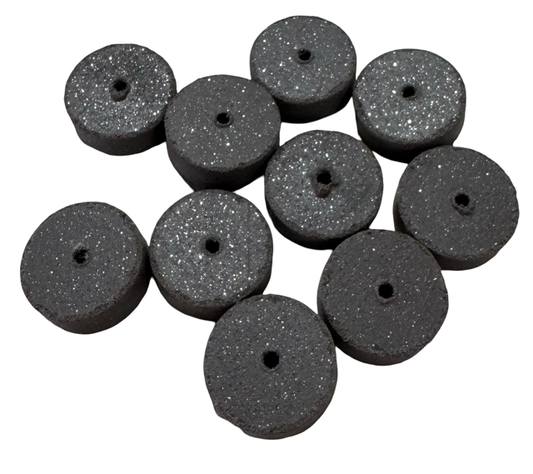 Cratex 5/8" x 1/4" x 1/16" Rubberized Wheel, Staight, Meidum 10 Pack